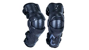 Kit Joelheira Articulada Kore Anti-esmagamento Red Dragon - Preta