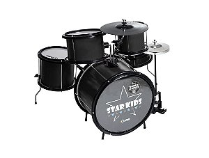 Bateria Infantil Luen Star Kids Preta