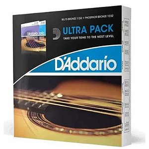 Kit Encordoamento P/ Violão Aço D'Addario Ez 910 e Ej 26