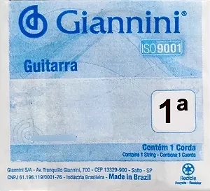 Corda 1 E (Mi) Giannini Avulsa de Guitarra 0.08 Geegst 8