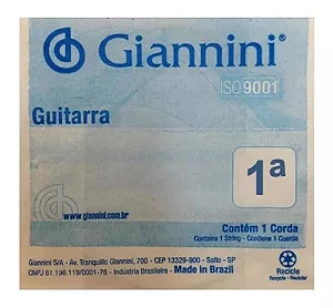 Corda 1 E (Mi) Giannini Avulsa de Guitarra 0.10 Geegst 10