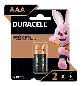 Pilha Duracell Palito C/ 2 Unid. Aaa