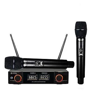 Microfone Kadosh S/ Fio Kdsw 402 M Duplo Mao