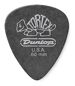 Palheta Dunlop Tortex Preta 0.60 Mm