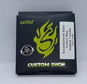 Encordoamento Solez Guitarra 0.10 Custom Shop 7 Cordas DLP