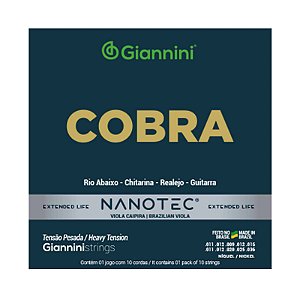 Encordoamento Viola Giannini Nanotec Cobra Níquel GESVNP PN Pesada