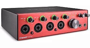 Interface De Audio Focusrite Clarett 4 Pre Usb Vermelho