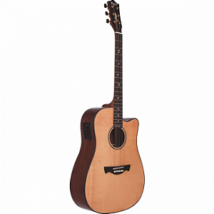 Violão Tagima Assinatura Juninho Afram Folk EQ Aço T/ Cedro Solido B/S Sapele Natural