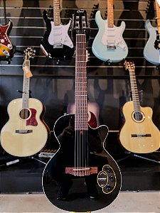Violao Cort Elétrico Nylon Sunset Nyletric II Bk W Bag
