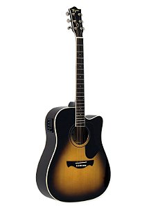 Violao Aço Folk Tagima Cutaway EQ Latin America Andes VSB