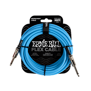 Cabo Ernie Ball P10  Reto Azul 6,09 Metros Flex P 06417