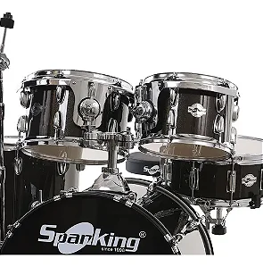 Bateria Acústica  Spanking Drum Black Sparkle Bumbo 22"