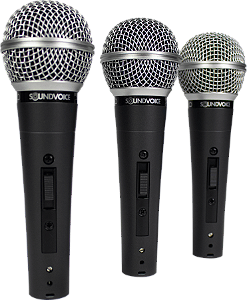 Kit c/ 3 Microfone Soundvoice SM 58 S +