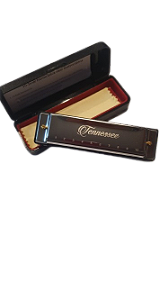 Gaita Liverpool Tenessee Diatonica em Dó c/ Case Prata (C)