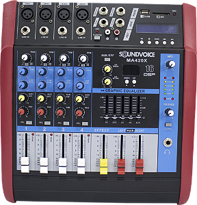 Mesa de Som Soundvoice MA 420 X 4 Canais EF/EQ