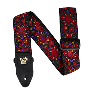 Correia Ernie Ball P/ Violão, Guitarra ou Baixo Crimsom Royal Bloom Jacquard P 05369