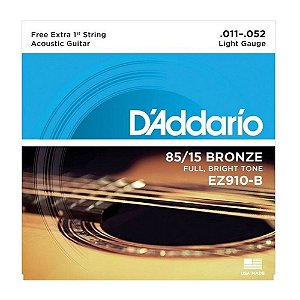 Encordoamento para Violão Aço D'addario Ez 910 0.11