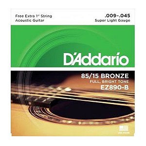 Encordoamento P/ Violão Aço D'Addario Ez 890 0.09 Bronze