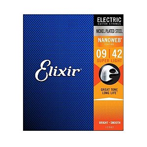 Encordoamento Guitarra 009-042 Elixir Super Light 12002