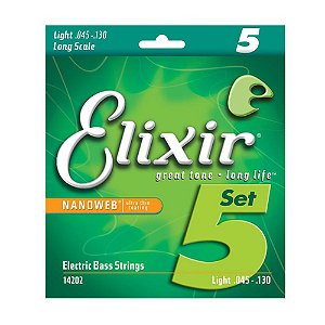 Encordoamento Baixo 5 Cordas 045 Elixir Light/L.S. 14202