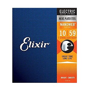 Encordoamento de Guitarra 7 Cordas 010-059 Elixir Medium 12074