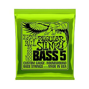 Encordoamento Baixo 5 Cordas 0.45 Ernie Ball Slinky 2836