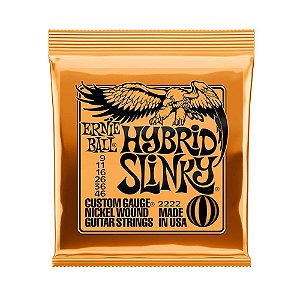 Encordoamento Guitarra 009 Ernie Ball Hybrid Slinky 2222