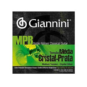 Encordoamento Violao Nylon Giannini Mpb Genws Cristal Prata