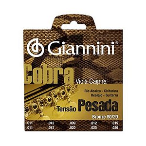 Encordoamento Viola Caipira Cebolao D Giannini Cobra Cv 82 M Bronze 80/20