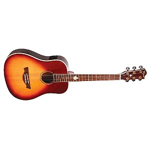 Violão de Aço Elétrico Mini Tagima Fernie Cherryburst - C/ Fishman