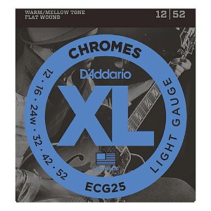 Encordoamento Guitarra D'addario Chromes ECG 25 0.12