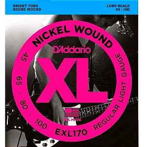 Encordoamento Baixo D'addario EXL 170 0.45 4 Cordas