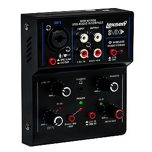 Mesa de Som de 1 Canal com Interface de Audio USB - Go Mix 1- Lexsen