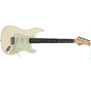 Guitarra Stratocaster Tagima Tg 500 Owh Woodstock Olympic White