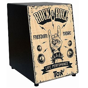 Cajon Nobre Tok Acústico Estampado Rock 304