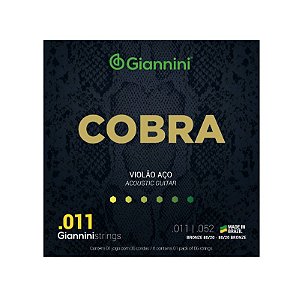 Encordoamento Violão Aço Giannini COBRA 0.11 Bronze 80/20