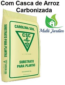 Substrato Carolina Soil Padrão Classe Interna 35H com Casca de Arroz - 45 Litros (8kg)