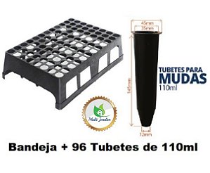 Bandeja + 96 Tubetes De 110ml Mudas Sementes Nativas Café