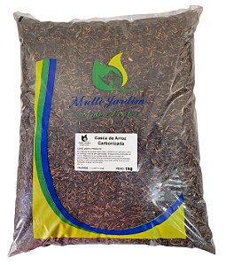 Casca de Arroz Carbonizada - Substrato Orgânico - Rosa do Deserto - Suculenta etc