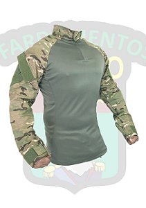 Combat Shirt Osório - MULTICAM  - Peito Verde