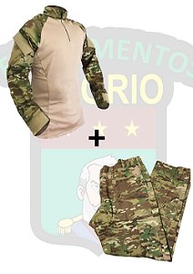 CONJUNTO OSÓRIO - COMBAT SHIRT E CALÇA - MULTICAM SCORPION