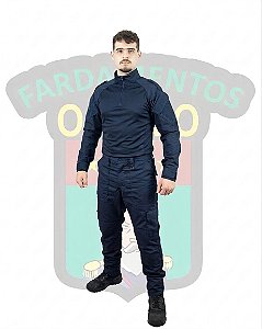 CONJUNTO OSÓRIO - COMBAT SHIRT E CALÇA - AZUL NOITE
