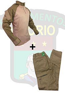 CONJUNTO OSÓRIO - COMBAT SHIRT E CALÇA - TAN