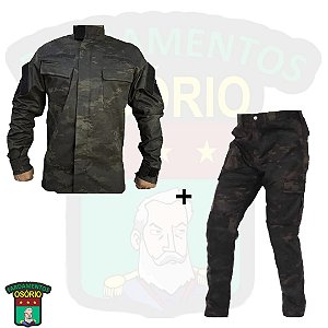 CONJUNTO OSÓRIO - GANDOLA E CALÇA - MULTICAM BLACK