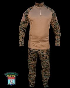 CONJUNTO OSÓRIO - COMBAT SHIRT E CALÇA - USMC - Peito TAN