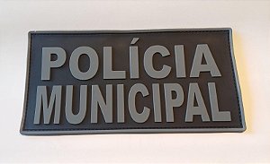 EMBORRACHADO COM VELCRO - POLÍCIA MUNICIPAL- PATCH