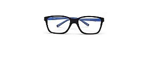 Óculos Armação Silmo Kids SK-07 C5 Preto com Azul Menino