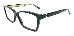 Óculos De Grau Gucci Gg0312o 001 Preto