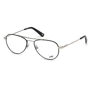 Óculos Armação Web WE5273 16A Preto com Prata Metal Unisex