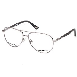 Óculos Armação Skecher SE3321 008 Prata Metal Masculino